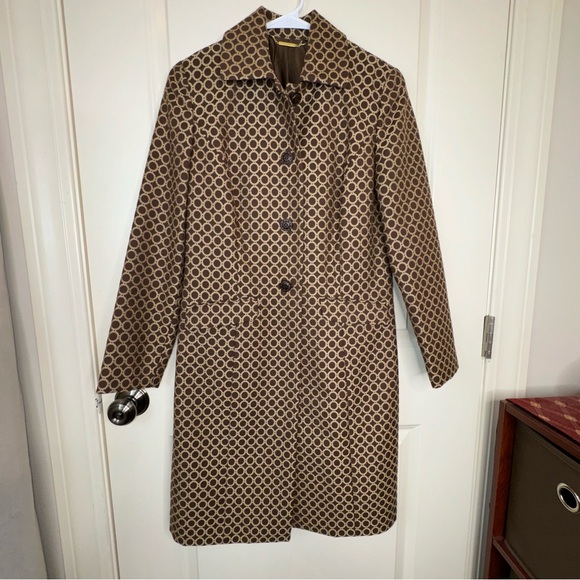 Sigrid Olsen Long Blazer Single Breasted Brown Gold Vintage - Picture 16 of 17